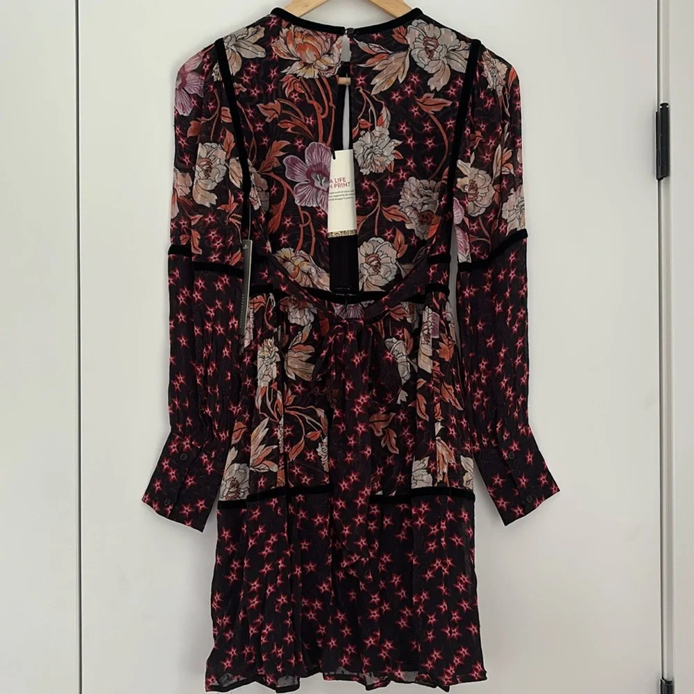NWT Temperley London x Anthro Mixed-Print Tiered Mini Dress (Price Firm) - Picture 7 of 15